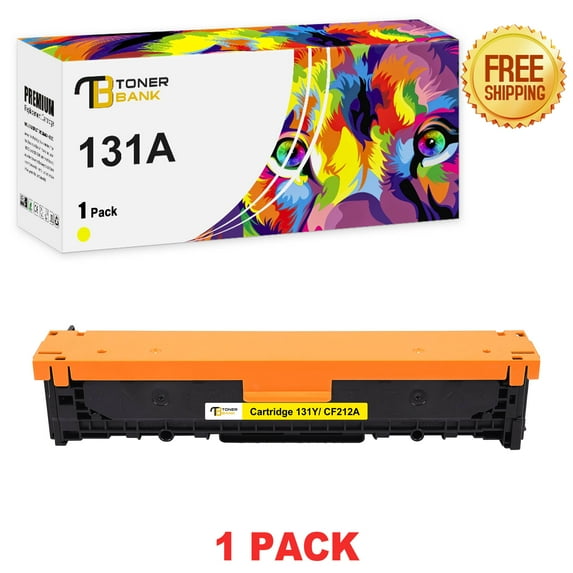 Toner Bank 1-Pack Compatible Toner Cartridge Replacement for HP CF212A LaserJet Pro 200 Color M251n M251nw MFP-M276n M276nw Printer Ink Yellow