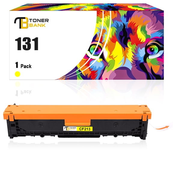 Toner Bank 1-Pack Compatible Toner Cartridge Replacement for HP CF212A LaserJet Pro 200 Color M251n M251nw MFP M276n M276nw Printer Ink Yellow