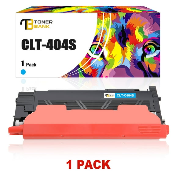 Toner Bank 1-Pack Compatible Toner Cartridge Replacement for Samsung CLT-C404S C404S SL-C430 C430W C480 C432 C433 C482 C483 (Cyan)