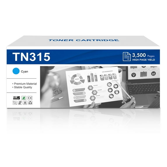 Toner Bank 1-Pack Compatible Toner Cartridge for Brother TN-315C TN315C HL-4150CDN 4570CDW 4570CDWT (Cyan)