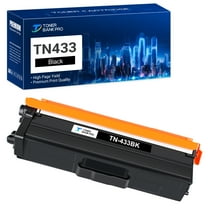 Toner Bank 1-Pack Compatible Toner Cartridge for Brother TN-433 TN433BK TN 433 HL-L8260CDW L8360CDW L8360CDWT MFC-L8610CDW L8900CD Printer Ink Black