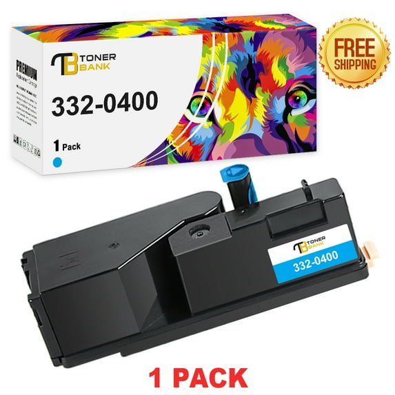 Toner Bank 1-Pack Compatible Toner Replacement for Dell 332-0400 C1660W Printer Components Toner Ink Cyan