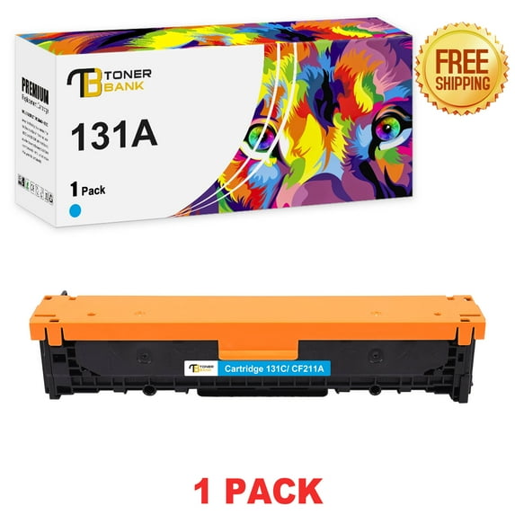 Toner Bank 1-Pack Compatible Toner for HP 131A CF210A Pro 200 Color M251nw M251n MFP M276nw M276n Cyan