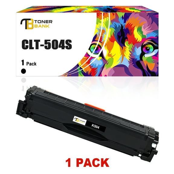 Toner Bank 1-Pack Compatible Toner for Samsung CLT-K504S K504 CLX-4195 4195FN 4195FW Xpress SL-C1810W C1860FW Replacement Printer Ink (Black)