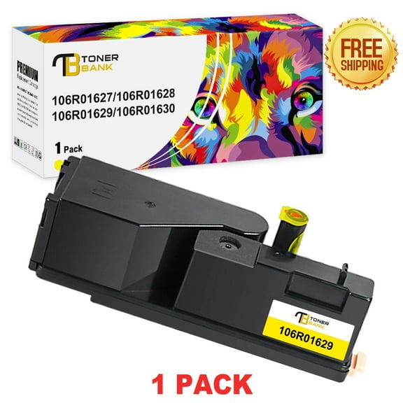 Toner Bank 1-Pack Compatible Toner for Xerox 106R01629 Phaser 6000 6010 6010N WorkCentre 6015V 6015N Yellow