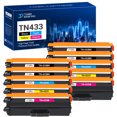 thumbnail image 1 of Toner Bank 10-Pack Compatible Toner for Brother TN-433Y HL-L8260CDW L8360CDW L8360CDWT MFC-L8610CDW L8900CD Printer Replacement Toner Ink 4x Black, 2x Cyan, 2x Magenta, 2x Yellow, 1 of 6