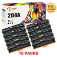 thumbnail image 1 of Toner Bank 10-Pack Compatible Toner Replacement for HP CF510A CF511A CF512A CF513A Color LaserJet Pro-M154a M154nw MFP-M180n M180nw M181f Printer Ink 4x Black, 2x Cyan, 2x Magenta, 2x Yellow, 1 of 6