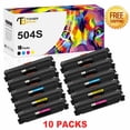 thumbnail image 1 of Toner Bank 10-Pack Compatible Toner for Samsung CLT-K504S/XAA K504 C1860FW C1810W SL-C1860FW SL-C1810FW CLX-4195FW CLP-415NW Printer Ink 4 * Black, 2 * Cyan, 2 * Magenta, 2 * Yellow, 1 of 8