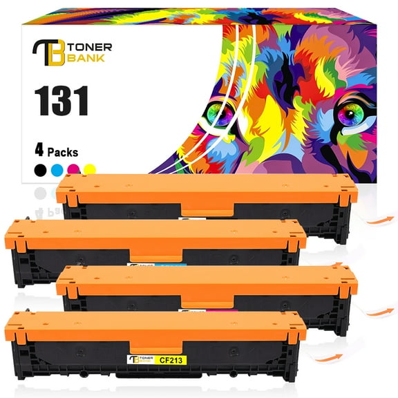 Toner Bank 131X 131A Toner Cartridge Compatible for HP CF210X CF210A CF211A CF212A CF213A Laserjet Pro 200 Color M251n M251nw MFP M276nw MFP M276n Printer Ink (Black Cyan Magenta Yellow, 4 Pack)