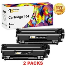 Toner Bank 2-Pack Black Toner Cartridge Compatible for Canon 104 CRG-104 FAX-L100 MF4370dn D420 Satera MF4110 4270 4690 LBP2900 FAX-L140 FAXPHONE L90 ImageCLASS MF4150 MF4350d Printer Ink