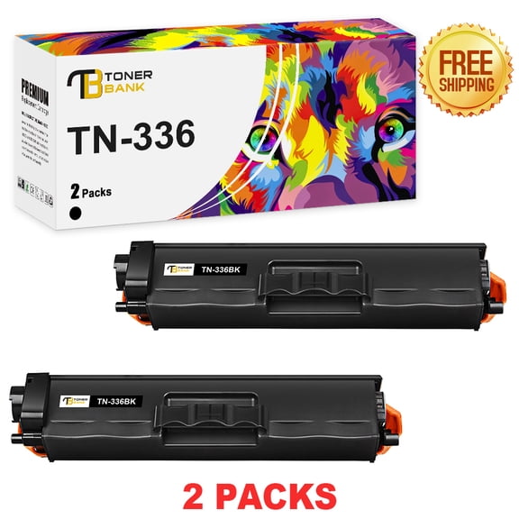 Toner Bank 2-Pack Compatible Toner Cartridge for Brother TN-336BK HL-4150CDN 4570CDW 4570CDWT L8250CDN L8350CDW L8350CDWT MFC-L8600CDW L8850CDW 9460CDN 9560CDW 9970CD Black