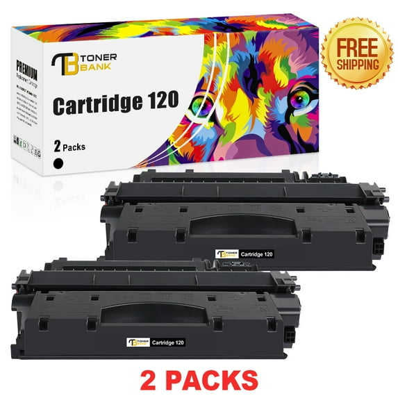 Toner Bank 2-Pack Compatible Toner Cartridge for Canon 120 Image CLASS D1520 D1150 D1350 D1120 D1550 D1100 Printer (Black)