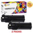 thumbnail image 1 of Toner Bank 2-Pack Compatible Toner Replacement for Xerox 106R02722 WorkCentre 3615DN 3615DNM Phaser 3610DN 3610DNM 3610N 3610YD Printer Components Black, 1 of 5