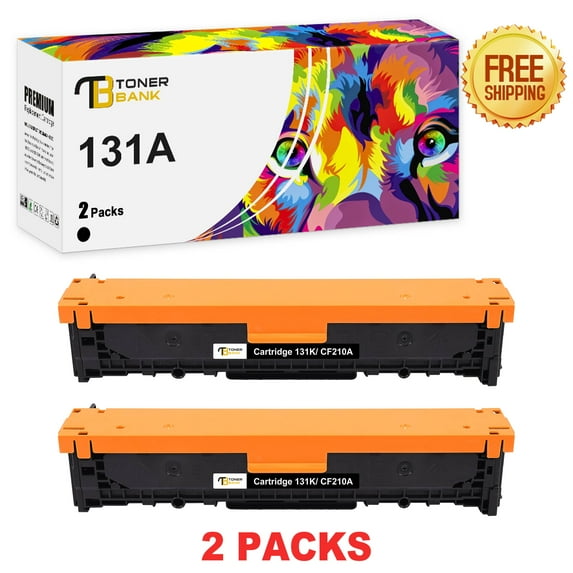 Toner Bank 2-Pack Compatible Toner for HP 131A CF210A Pro 200 Color M251nw M251n MFP M276nw M276n 2 * Black