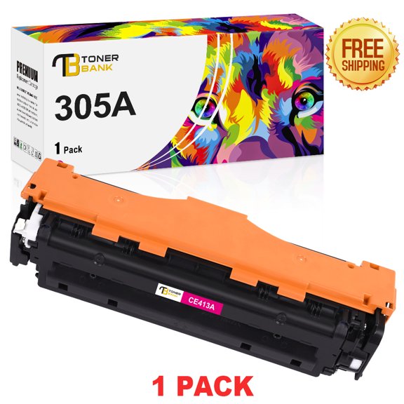 Toner Bank 2-Pack Compatible Toner for HP CE413A LaserJet Pro 400 color M451dw M451dn 451nw M475dn MFP M375nw M351a (2-Pack , 2 * Magenta)