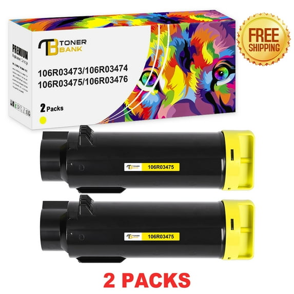 Toner Bank 2-Pack Compatible Toner for Xerox 106R03479 Phaser 6510N 6510DN 6510DNM 6510DNI WorkCentre 6515N 6515DN 6515DNM 6515DNI 2x Yellow