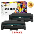 thumbnail image 1 of Toner Bank 2-Pack Compatible for DELL 1130 Toner Cartridge for Dell 330-9523 Work with 1135n 1130n 1135 1133 Printer Ink 2 * Black, 1 of 11