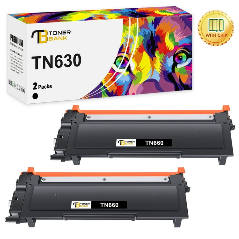 Brother TN660 TN630 Compatible Toner Cartridge (4 Black)