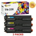 thumbnail image 1 of Toner Bank 3-Pack Compatible Toner Cartridge for Brother TN-336C TN-336M TN-336Y HL-L8250CDN L8350CDW L8350CDWT MFC-L8600CDW L8850CDW Printer Ink (Cyan, Magenta, Yellow), 1 of 8