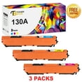 thumbnail image 1 of 130A Toner Cartridge 3 Pack Compatible for 130A Toner Cartridge CF350A CF351A CF352A CF353A for Pro Color MFP M177fw M176n M177 M176 Printer Ink, 1 of 8