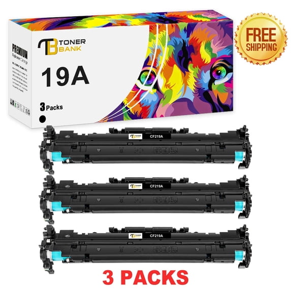 Toner Bank 3-Pack Compatible Drum Unit Replacement for CF219A LaserJet Pro MFP M130nw M130fw M130fn M130a M132nw M132fw M132fn M132a Pro M102w M102a M104w M104 Black