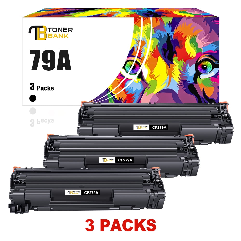 3 Tóner Compatibles CF279A 79A Negro – Para HP LaserJet M12A, M12W, M26A, M26NW