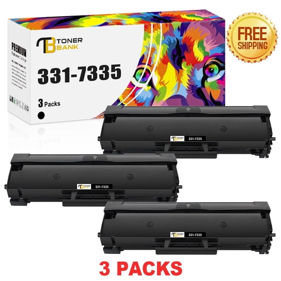 Toner Bank 3-Pack Toner Compatible for Dell 331-7335 B1160 B1160W B1163W B1165NFW Printer Replacement Toner Ink Black