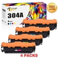 thumbnail image 1 of Toner Bank 304A Toner 304A Toner Cartridges 4-Pack Color Set for 304A CC530A CC531A CC532A CC533A Color LaserJet CP2025 CP2025N CP2025DN MFP CM2320FXI Printer Ink (BK+C+M+Y), 1 of 6