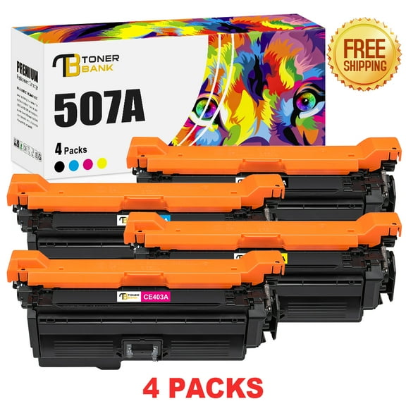 Toner Bank 4-Pack Compatible 507A Toner for HP 507A CE400A CE401A CE402A CE403A 507A LaserJet Enterprise 500 color M551dn M551n M551xh (Black Cyan Yellow Magenta)