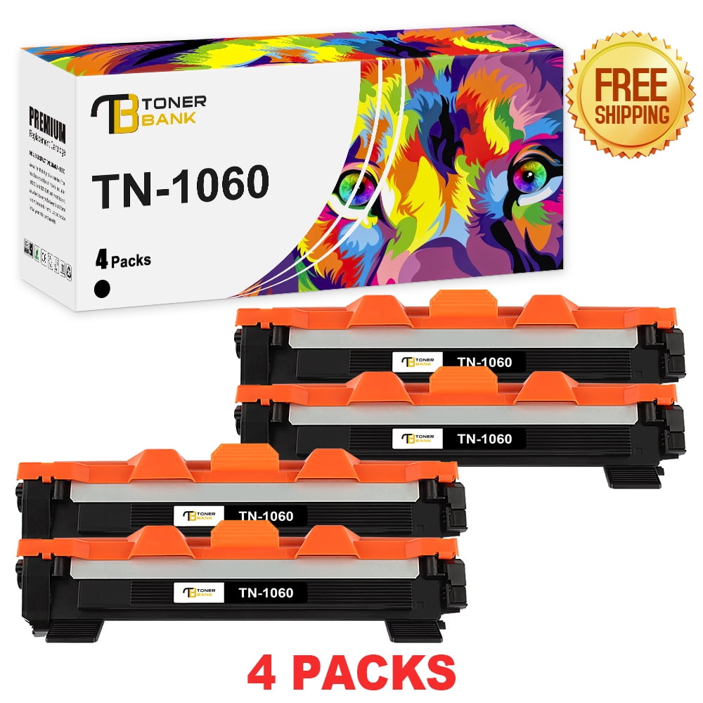 Toner Bank 6-Pack Compatible Toner Cartridge for Brother TN-1060 HL-1110  1112R 1210W 1212W MFC-1810E 1815R 1910W DCP-1510R 1512R 1610W Printer Ink  Black 
