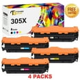 thumbnail image 1 of Toner Bank 4-Pack Compatible Toner Cartridge Replacement for HP CE410X LaserJet Pro 400 Color M451dw M451dn 451nw M475dn Pro 300 Color MFP M375nw M351 Black, Cyan, Magenta, Yellow, 1 of 7