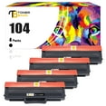 thumbnail image 1 of Toner Bank 4-Pack Compatible Toner Cartridge Replacement for Samsung MLT-D104S ML-1660 1661 1665 1660K 1665K 1661K 1670 1676 1677 1860 1865W 1675, SCX-3200 3217 3210 3205 Black, 1 of 8