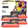thumbnail image 1 of Toner Bank 4-Pack Compatible Toner Cartridge for Samsung 406S CLT-Y406S/XAA CLP-360 366W 365W 368 CLX-3300 3305W 3305FW 3306W 3306FN Xpress C460W C410 Black, Cyan, Magenta, Yellow, 1 of 7