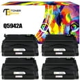 thumbnail image 1 of Toner Bank 4-Pack Compatible Toner Cartridge Replacement for HP Q5942A LaserJet4250 4250dtn 4200 4240 4350n 4350tn 4350dtn 4300 4200 4345mfp Black, 1 of 6