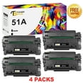 thumbnail image 1 of Toner Bank 4-Pack Compatible Toner Cartridge for HP Q7551A LaserJet P3005 P3005D P3005X P3005N M3027-MFP M3027X-MFP M3035-MFP M3035XS-MFP Black, 1 of 7