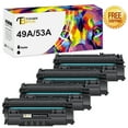 thumbnail image 1 of Toner Bank 4-Pack Compatible Toner Replacement for HP 49A Q5949A 49A LaserJet 1160 1160LE 1320 1320N 1320TN 1320NW 3390 3392 Printer Toner Ink Black, 1 of 7