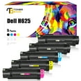 thumbnail image 1 of Toner Bank 5-Pack Compatible Toner for Dell 593-BBOW 593-BBOY 593-BBOZ 593-BBOX H625cdw H825cdw S2825cdn Printer Ink Replacement Home Office 2x Black, Cyan, Magenta, Yellow, 1 of 6