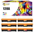 thumbnail image 1 of Toner Bank 6-Pack Compatible Toner for HP CE320A 128A LaserJet Pro CP1525N CP1525NW CM1415FN CM1415FNW MFP Laser Printer (3 * Black,Cyan,Magenta,Yellow), 1 of 9