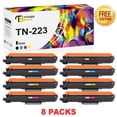 thumbnail image 1 of Toner Bank 8-Pack Toner Cartridge Compatible for Brother TN-223 TN223 HL-L3270CDW L3210CW L3230CDW MFC-L3710CW MFC-L3750CDW (Black Cyan Yellow Magenta), 1 of 8