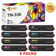 thumbnail image 1 of Toner Bank 8-Pack Compatible Toner Cartridge for Brother TN-336BK TN336 HL-L8250CDN L8350CDW L8350CDWT MFC-L8600CDW L8850CDW Printer Replacement Toner Ink (2x Black, 2x Cyan, 2x Magenta, 2x Yellow), 1 of 8