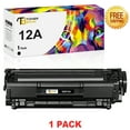 thumbnail image 1 of Toner Bank Compatible 12A Toner Cartridge Replacement for HP 12A Q2612A Laserjet 1020 1022nw 1010 1012 M1319f MFP 3055 MFP 3050 3030 3020 3380 Printer Ink (Black, 1-Pack), 1 of 8