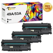 Toner Bank Compatible 49A 53A Toner for HP Q5949A 49A Q7553A 53A LaserJet 1160 1160LE 1320 1320N 1320TN 1320NW 3390 3392 Replacement Printer Toner Ink Black, 3-Pack