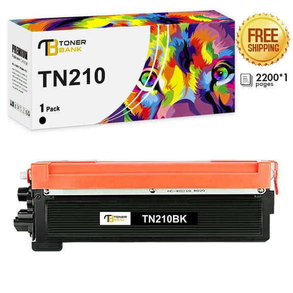 Toner Bank Compatible for Brother TN 210 Black Toner Cartridge Replacement for Brother TN 210 TN-210 TN-210BK High Yield HL-3070CW HL-3045CN Ink (Black, 1-Pack)