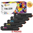 thumbnail image 1 of Toner Bank Compatible Toner Cartridge Replacement for Brother TN 336 TN-336BK TN-336C TN-336M TN-336Y High Yield (2x Black, Cyan, Magenta, Yellow, 5-Pack), 1 of 7