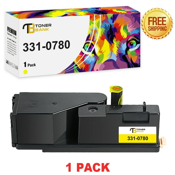 Toner Bank Compatible for Dell 1250 Toner for Dell 331-0779 1250C 1350CNW 1355CN 1355CNW C1760NW C1765NF C1765NF Replacement Pritner Ink Yellow 1-Pack