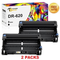 Toner Bank Compatible Drum Unit Replacement for Brother DR-620 DR620 High Yield HL 5340D 5350DN 5370DW 5370DWT DCP 8080DN(Black, 2-Pack, No Toner)