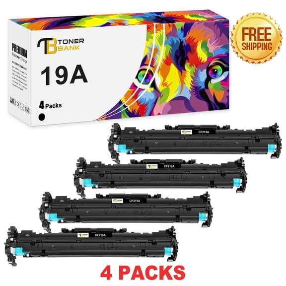 Toner Bank Compatible Drum Unit Replacement for HP 19A CF219A High Yield (Black, 4-Pack)