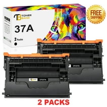 Toner Bank Compatible for HP 37A CF237A Black Toner Cartridge for HP Laserjet 37A CF237A 37X CF237X Enterprise M607 M608 M607n M608n M607dn M608dn M609 MFP M631 M632 M633 Printer Ink (Black 2-Pack)