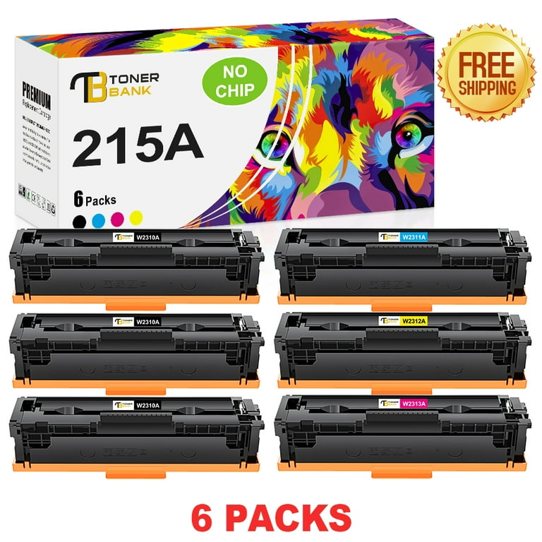 Toner Bank Compatible NO-CHIP 215A Toner Cartridge with Tools for