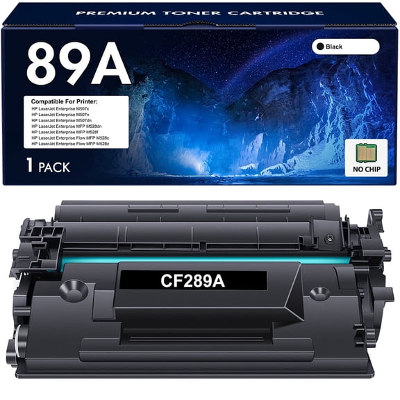 VIPink Toner Cartridge NO-Chip Compatible for HP CF289A 89A LaserJet Enterprise MFP M528dn M528f M507x M507n Enterprise Flow MFP M528c M528z ( 1-Pack, Black)